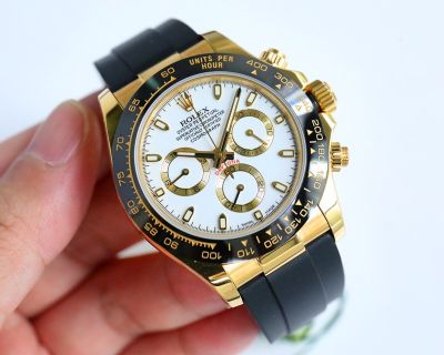 ROLEX Daytona 18K Gold 40MM Imported Steel Chroma Light Watch